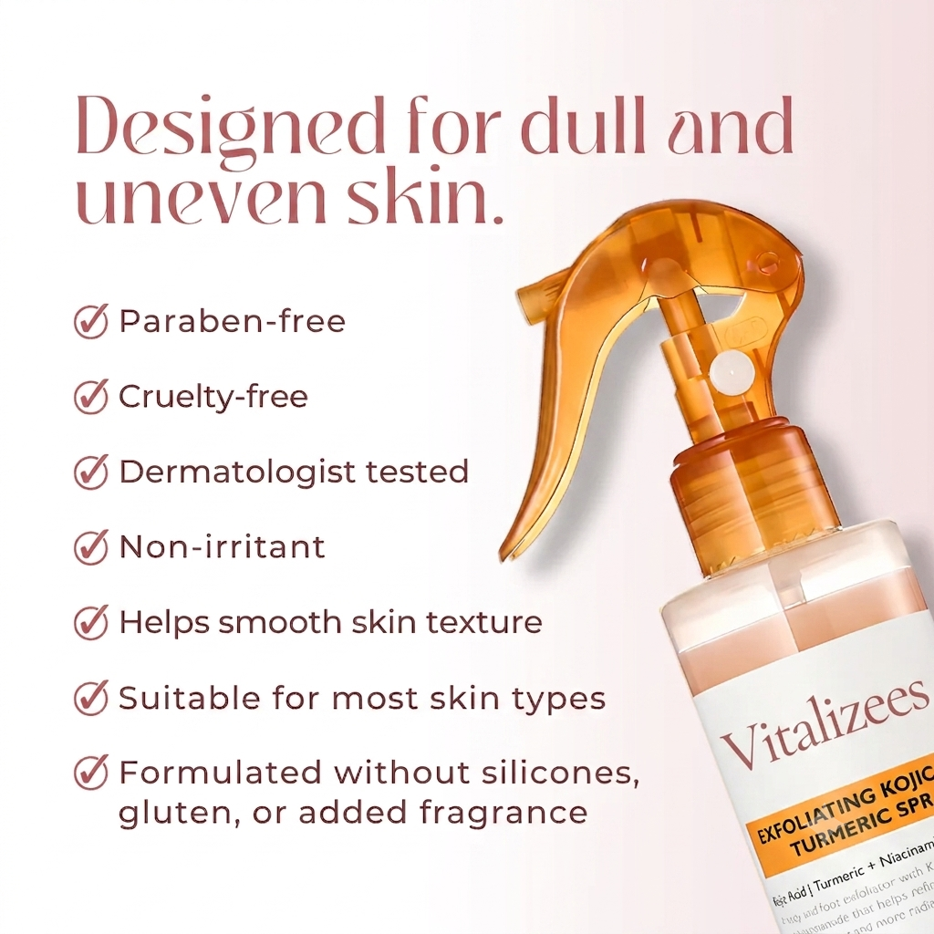 Vitalizees Peel Shot - Kojic + Turmeric Body Peel Spray
